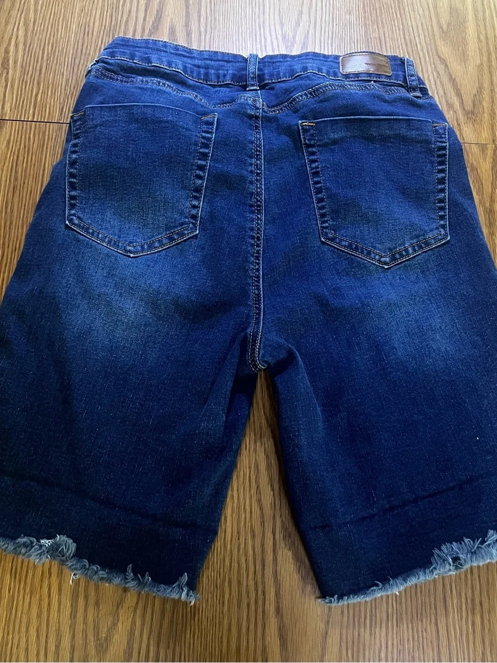 Dollhouse Dark Indigo High-Waist Button Fly Denim Shorts Size 11/12